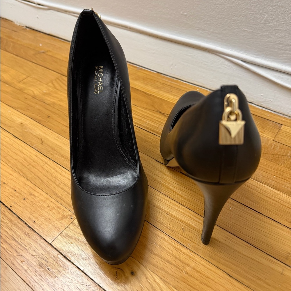 Michael Kors Black Leather Heels